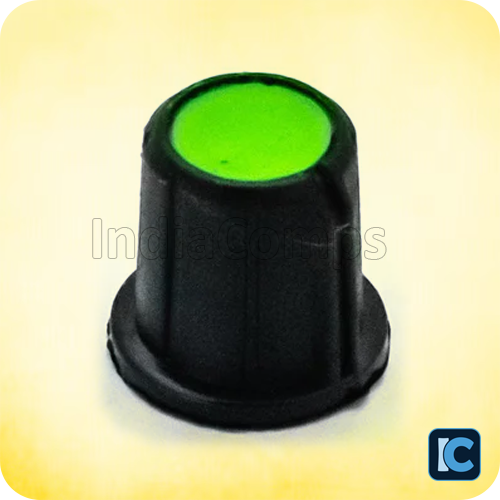 Green Potentiometer Knob (Push-Fit, 6mm Shaft Compatible) Green Potentiometer Knob (Push-Fit, 6mm Shaft Compatible)